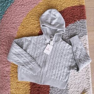 NWT 103549 Aritzia Octavia heather Chrome sweater cardigan XXS